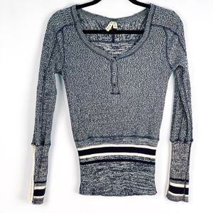 We the Free | Blue Sock Monkey Thermal Henley